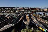 Inle Lake Myanmar. The market of the village of Nampan on the eastern lakeshore. 